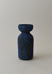 Small Oko Vase no. 2 in Brushed Cobalt - Victoria Morris